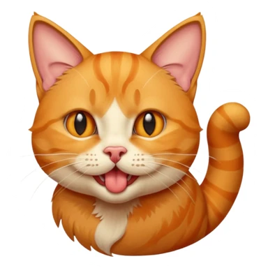 chat qui tire la langue sticker