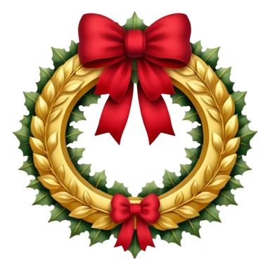 Luxary Christmas wreath with gold

 sticker