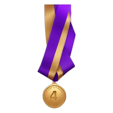 4th place purple medal sticker