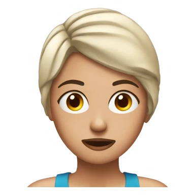 Woman on ves tired from the gym  sticker