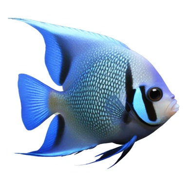 Smokey Blue freshwater Angelfish sticker