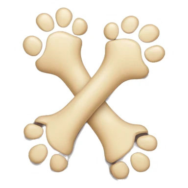Dog paws with dog bone  sticker