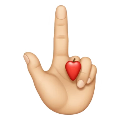 “Emoji-style hand making the letter ‘L’, with the index finger slightly curved. Clean, simple design, smooth shapes, neutral skin tone. White or transparent background, high resolution.” sticker