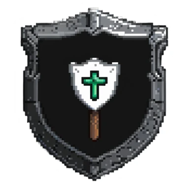 Moderator shield with ban hammer, admin logo sticker