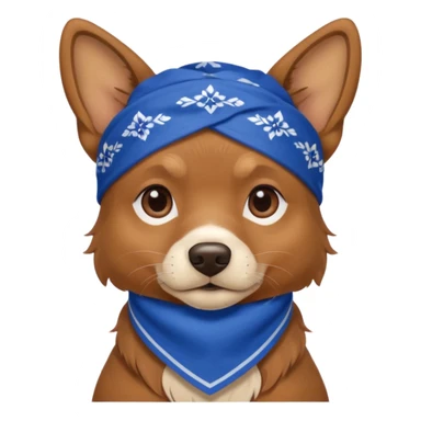 Dog with blue Bandannas sticker