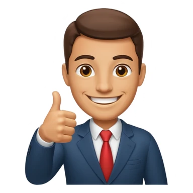 Boss with thumbs up sticker