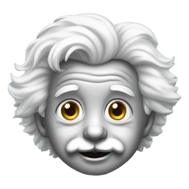 albert einstein happy silver baby face sticker