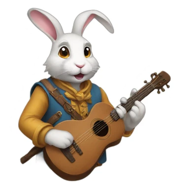 Rabbit bard sticker