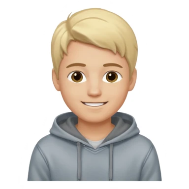 Kjekk gutt (lys i huden) som har pynta seg. Har på seg Jeans og grå hette genser og håret skal være  midtskill og fargen på håret er blondt. Litt øyevipper men ikke mye og litt mørke brun. Skal se HOT Å SEXY UT smile mer!!! sticker