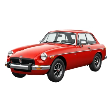 1978 Mgb gt siren red buiscit interior chrome bumper sticker