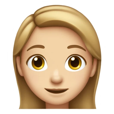 Cute girl smiling big with freckles and green eyes. Light brown hair sticker