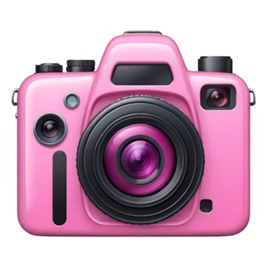 Camera in pink colour sticker