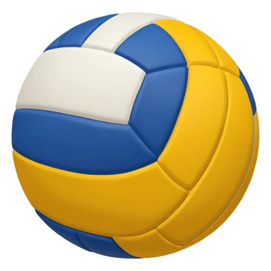 Pelota de voleibol azul amarillo y blanco  sticker