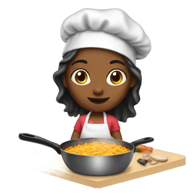 Girl cooking  sticker