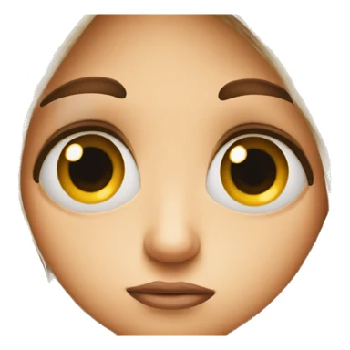 A sad emoji with big eyes sticker