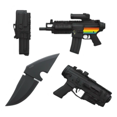 cat lgbt+ black knife m4a1 power hand tank sticker