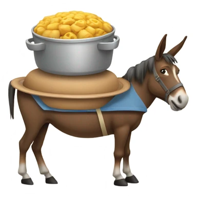 Mule carrying Casserole  sticker