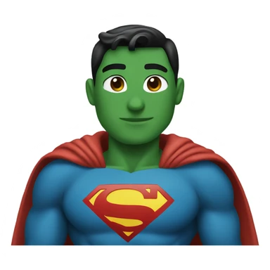 Superman green clothes sticker