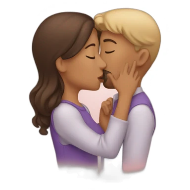 Couple kiss together  sticker