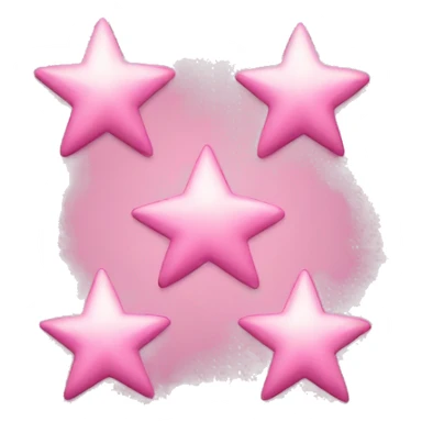 Three small pink , 4-pointed stars grouped together. The stars have a slightly elongated shape, giving them a twinkling effect. They vary in size, with the largest star in the center and two smaller stars on either side.  sticker