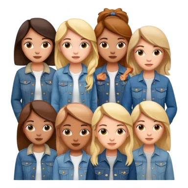 girls in jean jackets sticker