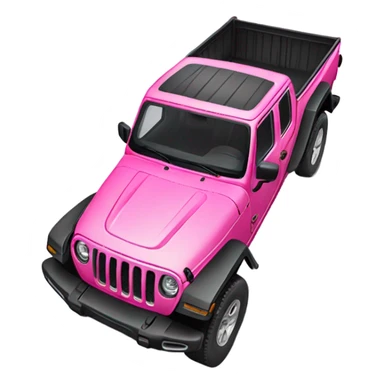 Realistic pink Jeep Gladiator truck. sticker