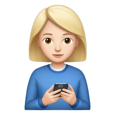 person holding a phone writing an email sticker