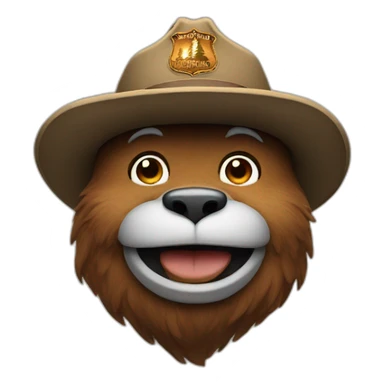 smokey bear happy sticker