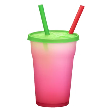 pink drink\ green red yellow pink sticker