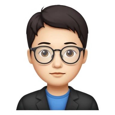 chinese with glasses sticker