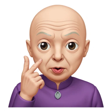 Dr evil from austin powers with his pinky to his mouth sticker