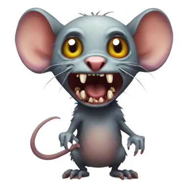 Scary zombie rats  sticker