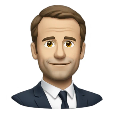 Macron conduisant un tank sticker