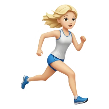 Une filles blonde qui court sticker