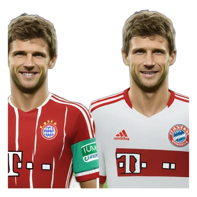 Thomas muller entrain de se moquer de Samuel eto'o sticker