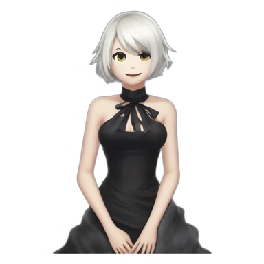 nier automata 2b in a dress sticker