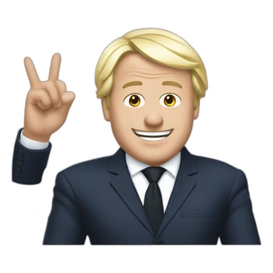 Macron embrasse le pen sticker