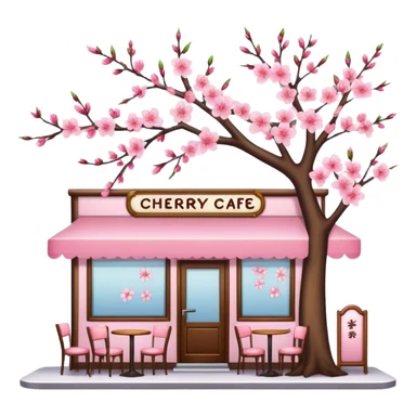 Cherry Blossom caffee sticker