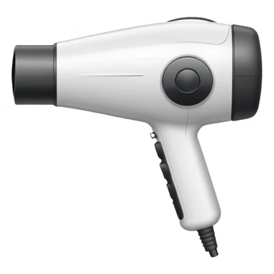 Blowdryer outline white sticker