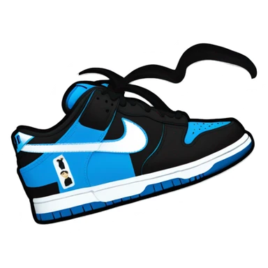 Black and blue Nike dunks sticker