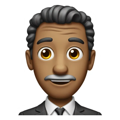 Goofy looking man with big eyes sticker