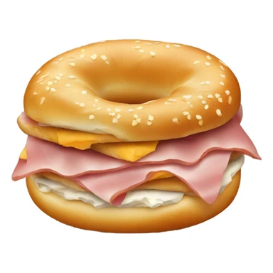 ham and cheese bagel sticker