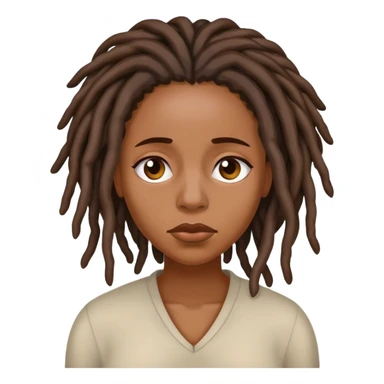 Black woman with locs feeling sick  sticker