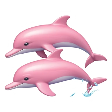 two Pale pink dolphin sticker