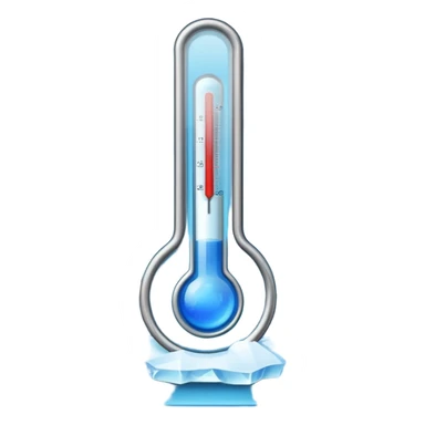 cold ice thermometer only blue color sticker