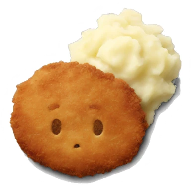Cutlet with mashed potatoes sticker