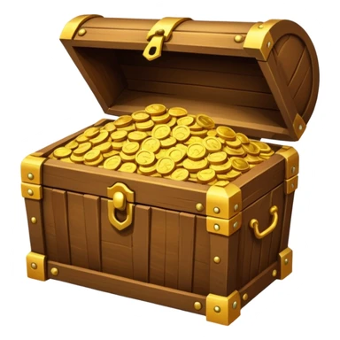 treasure chest overflowing with gold coins sticker