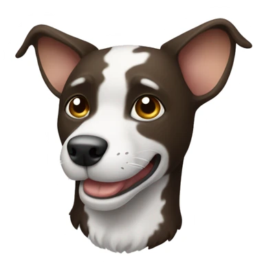 Perro ratonero blanco marrón y negro sticker