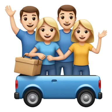 Moving familt sticker