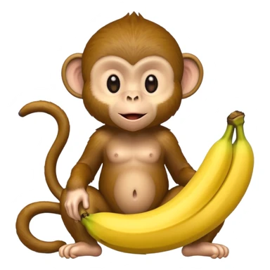 monkey with banana  sticker